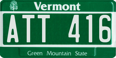 VT license plate ATT416