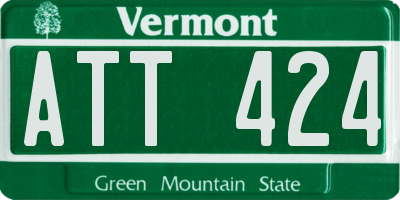 VT license plate ATT424
