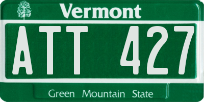 VT license plate ATT427