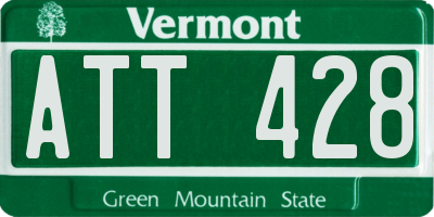 VT license plate ATT428