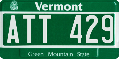VT license plate ATT429