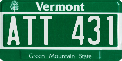 VT license plate ATT431
