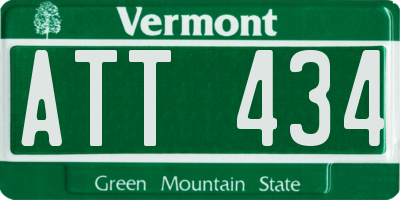 VT license plate ATT434