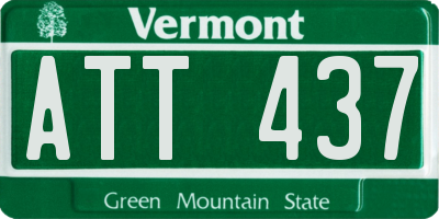 VT license plate ATT437