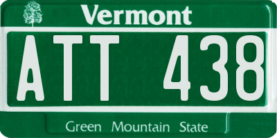 VT license plate ATT438