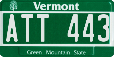 VT license plate ATT443