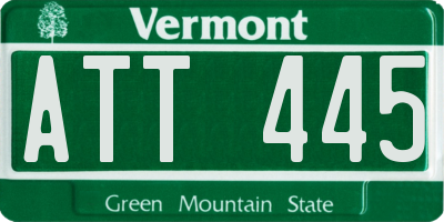 VT license plate ATT445