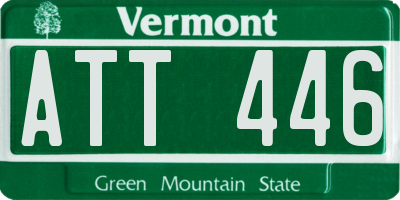 VT license plate ATT446