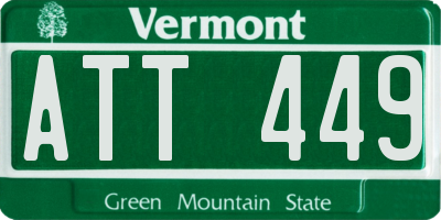 VT license plate ATT449