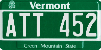 VT license plate ATT452