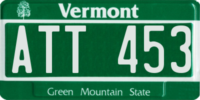 VT license plate ATT453