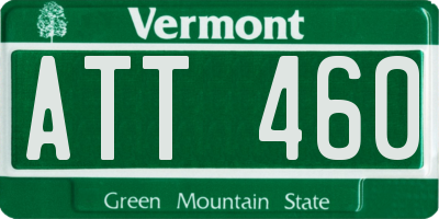 VT license plate ATT460