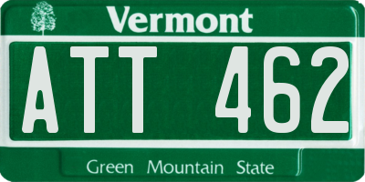 VT license plate ATT462