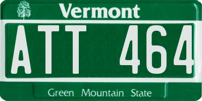 VT license plate ATT464