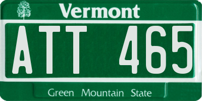 VT license plate ATT465