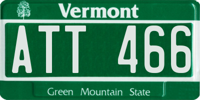 VT license plate ATT466