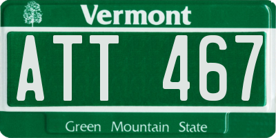 VT license plate ATT467