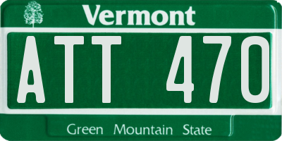 VT license plate ATT470