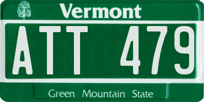 VT license plate ATT479