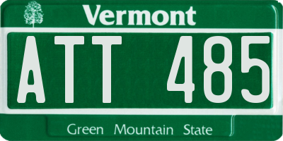 VT license plate ATT485