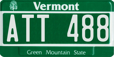 VT license plate ATT488