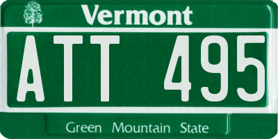 VT license plate ATT495