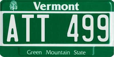 VT license plate ATT499