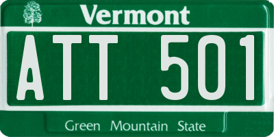 VT license plate ATT501