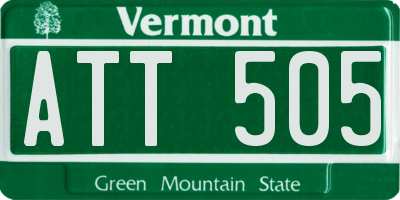 VT license plate ATT505