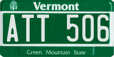 VT license plate ATT506