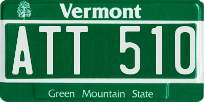 VT license plate ATT510