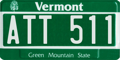 VT license plate ATT511