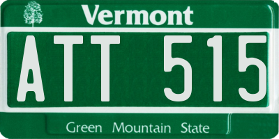 VT license plate ATT515