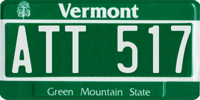 VT license plate ATT517