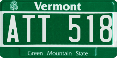 VT license plate ATT518