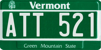 VT license plate ATT521