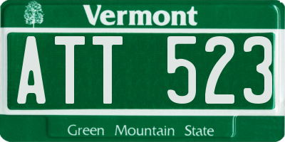 VT license plate ATT523