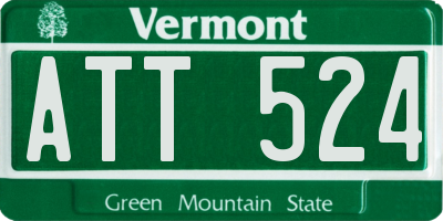 VT license plate ATT524