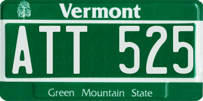 VT license plate ATT525