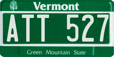 VT license plate ATT527