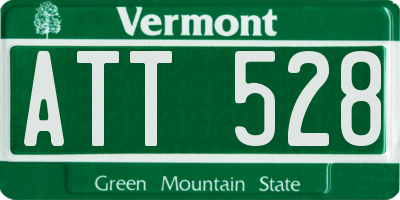 VT license plate ATT528