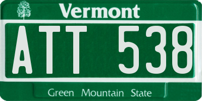 VT license plate ATT538