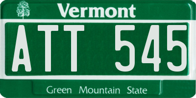 VT license plate ATT545