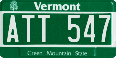 VT license plate ATT547