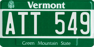 VT license plate ATT549