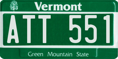 VT license plate ATT551