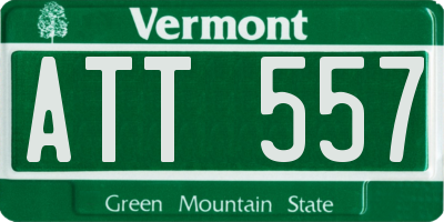 VT license plate ATT557