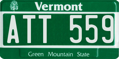 VT license plate ATT559