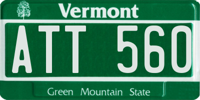 VT license plate ATT560