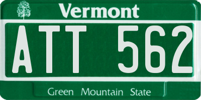 VT license plate ATT562